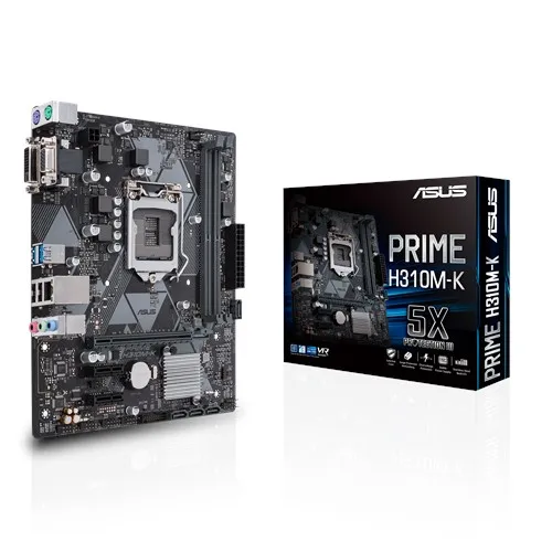 ASUS PRIME H310M-K R2.0 Intel H310/LGA 1151 игровая материнская плата с поддержкой Windows7 Front USB3.1