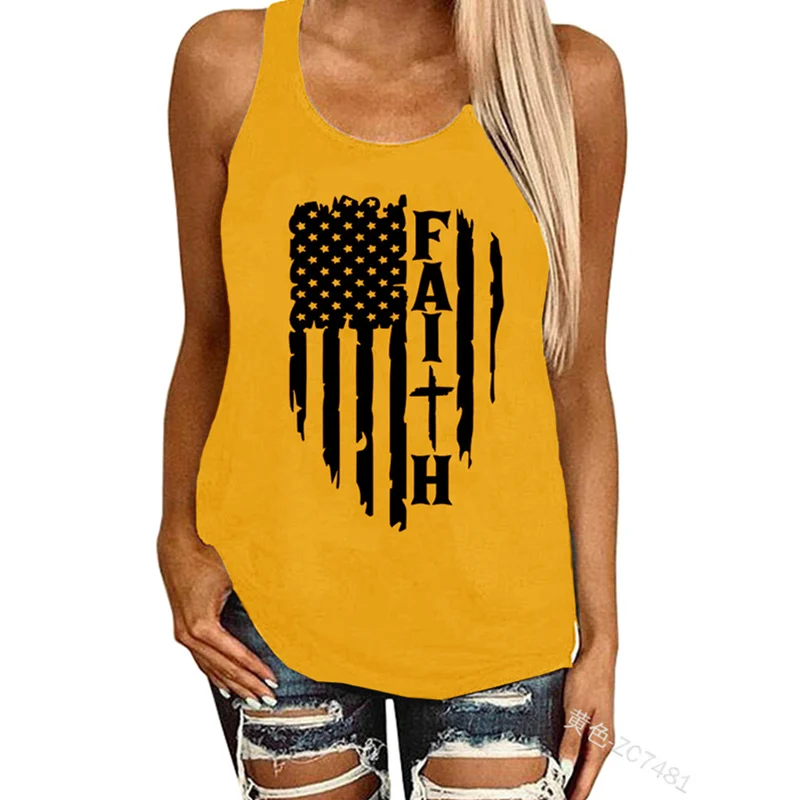 

WEPBEL Women Casual Loose Letter Print Shirt Top Ladies Sleeveless O Neck Vest T-shirt