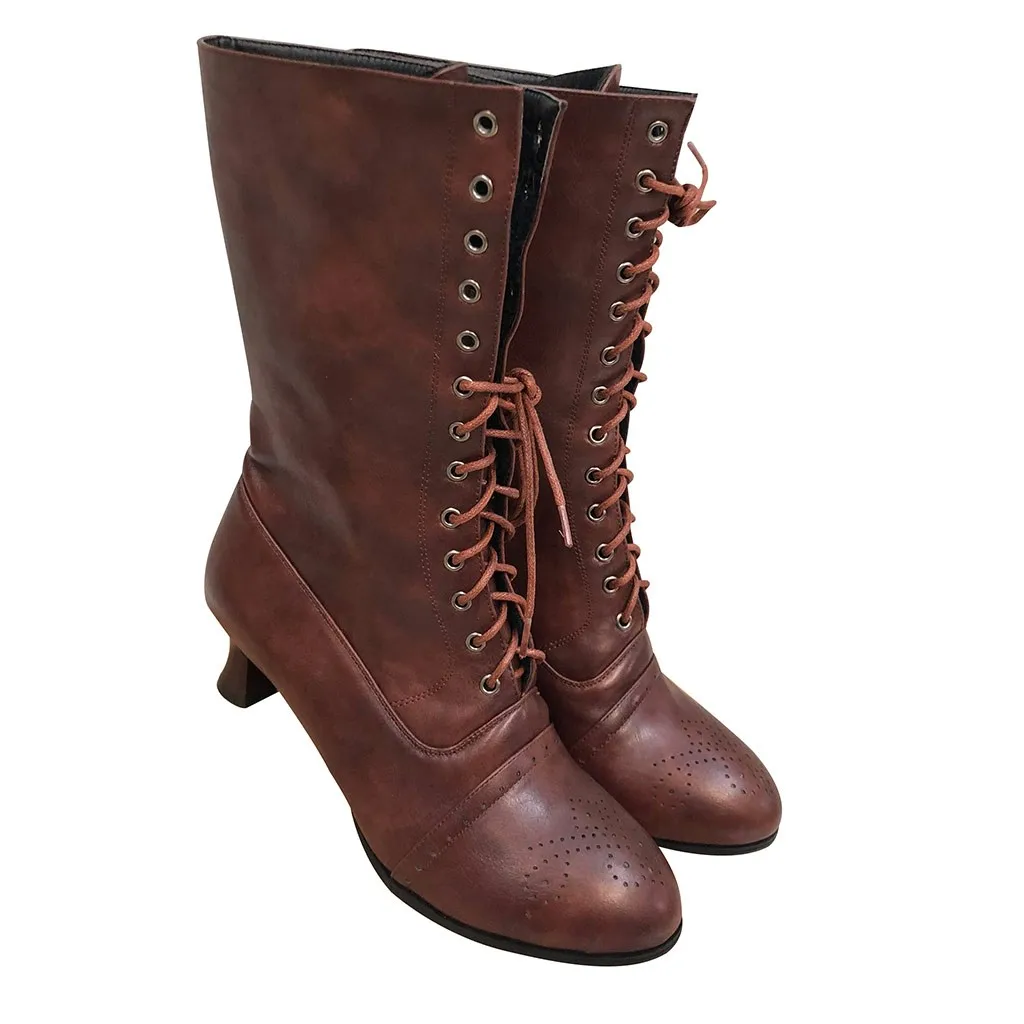 Зимние ботинки Женская обувь Теплые с острым носком Кожаные Ботильоны на каблуке