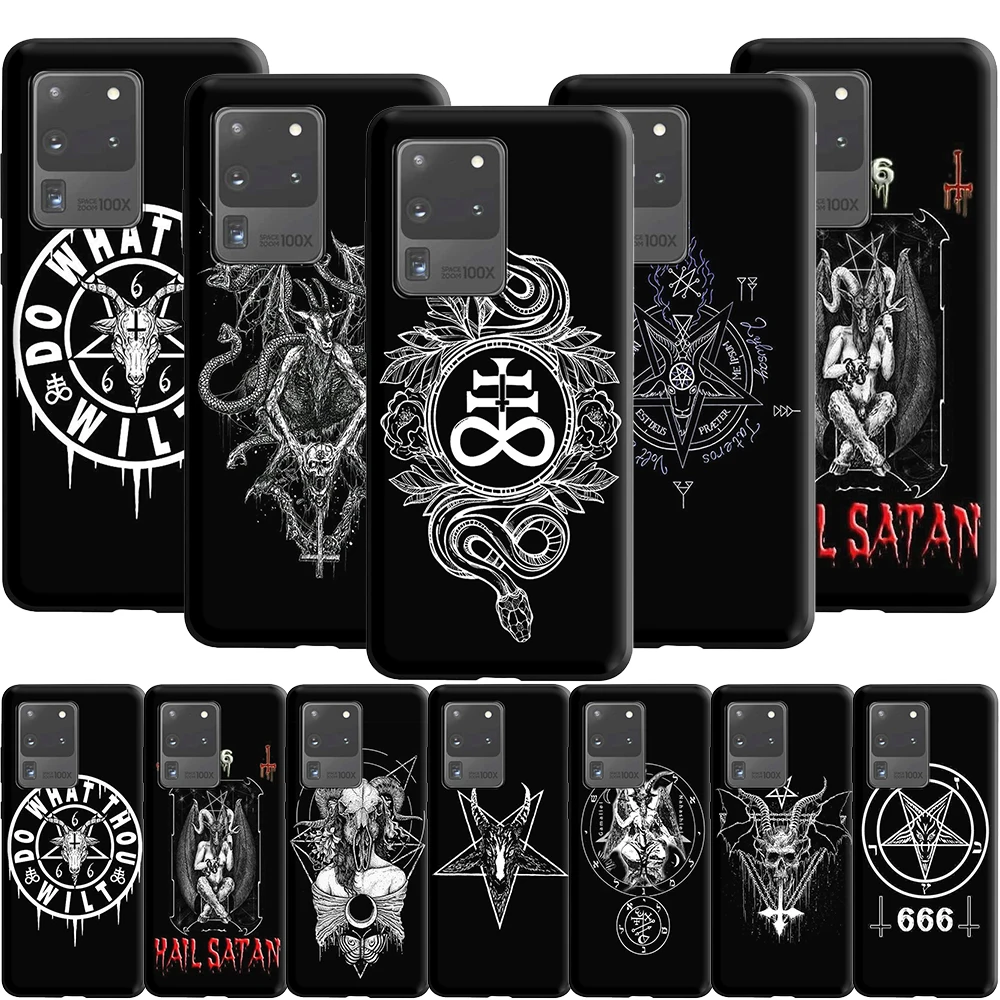 Пентаграмма 666 дьявольский сатанический чехол для Samsung Galaxy A5 A6 A9 M11 M21 M31 S21 S21S S30 M51 A02