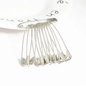 Hot Sale 50/100Pcs Safety Pins DIY Sewing Tools Accessory Silver Metal Needles Large Safety Pin Small Brooch Apparel Accessories 2