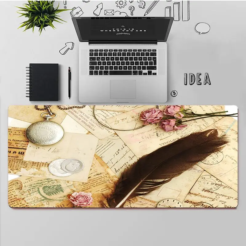 

YNDFCNB Top Quality retro Book letters Gamer Speed Mice Retail Small Rubber Mousepad Free Shipping Large Mouse Pad Keyboards Mat