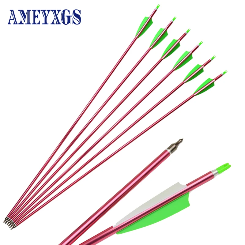 

15pcs Spine 500 Archery Aluminum Arrow with Replaceable 100 Grains Arrowheads for Bow and Arrow Shooting Hunting Accessories
