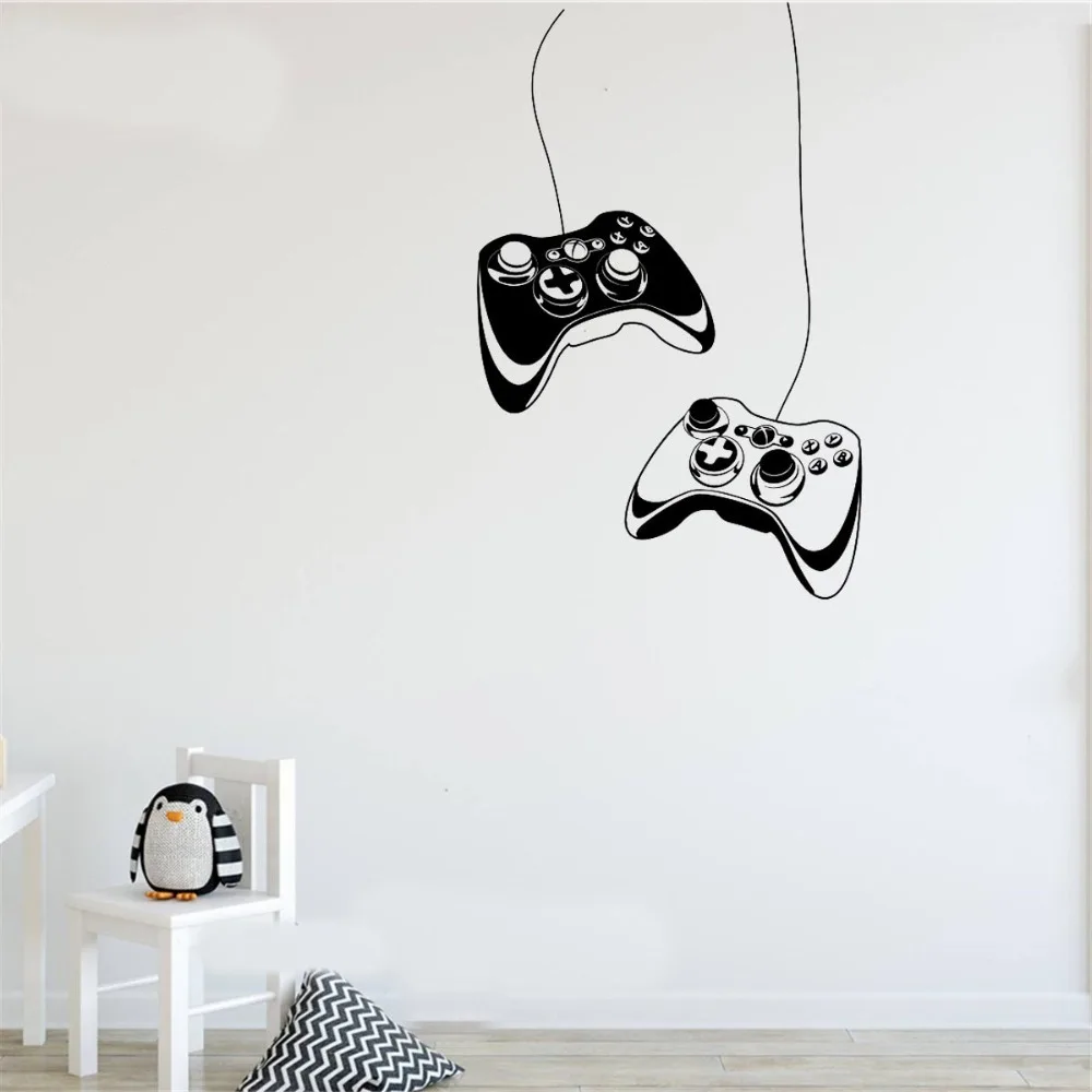 Игровые контроллеры настенная наклейка для детской комнаты декор геймерская