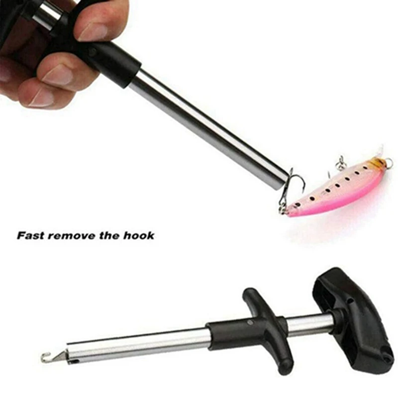 

4 Pcs Fishing Hook Remover,Include 2 Puller Extractor Hook,1 Fish Lip Gripper and 1 Fishing Plier for Fishing Hook Tools