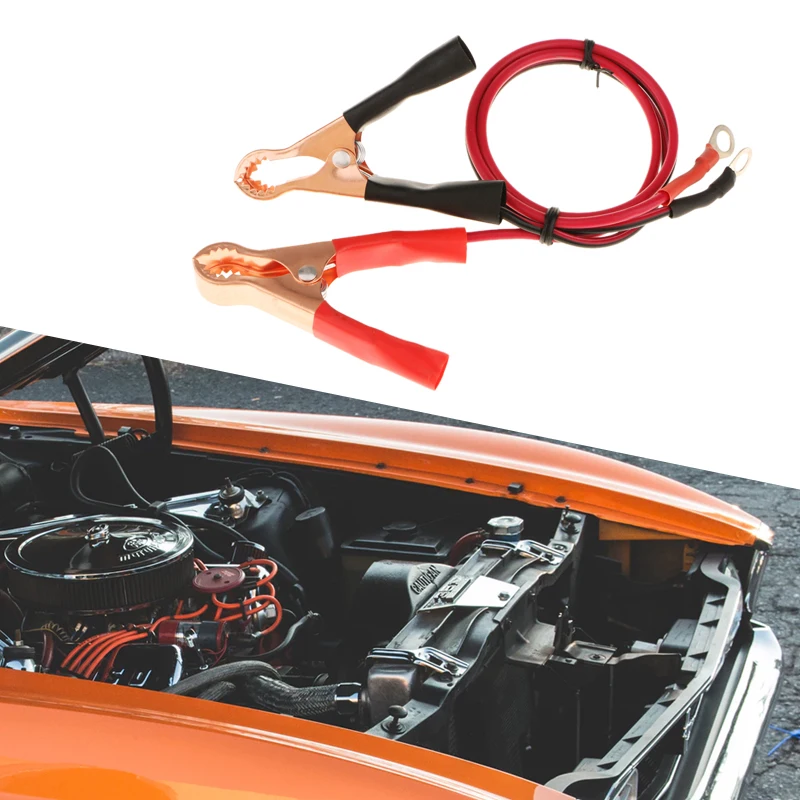 1 пара зажим для автомобильного аккумулятора 50 А и кабель Крокодиловая Кожа