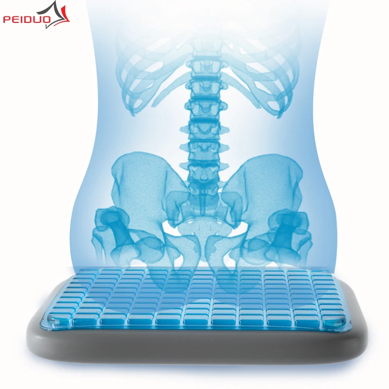 

Gel Orthopedic Memory square Cushion Foam Travel Seat Massage Car Office Chair Protect Healthy Sitting Breathable Gel Cushion