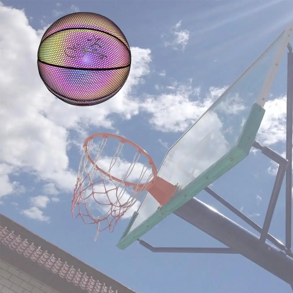 Светильник вверх баскетбольный мяч Батарея ПУ светится в темноте Баскетбол