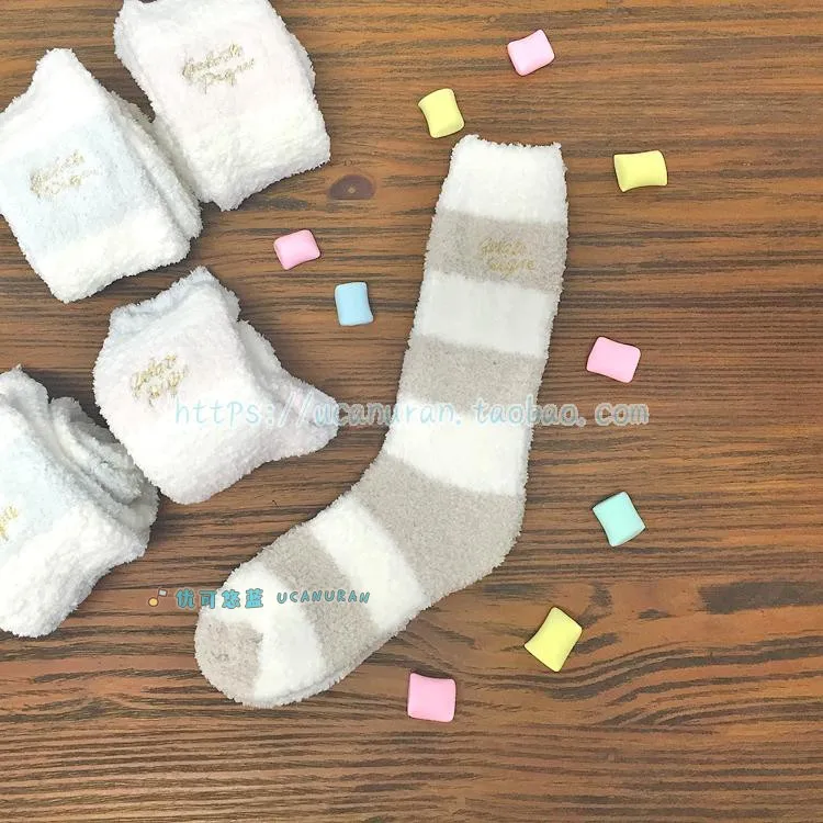 

Winter cozy Women Plush Socks Soft Microfiber Fuzzy Warm Slipper Home Bed Floor pique Sock