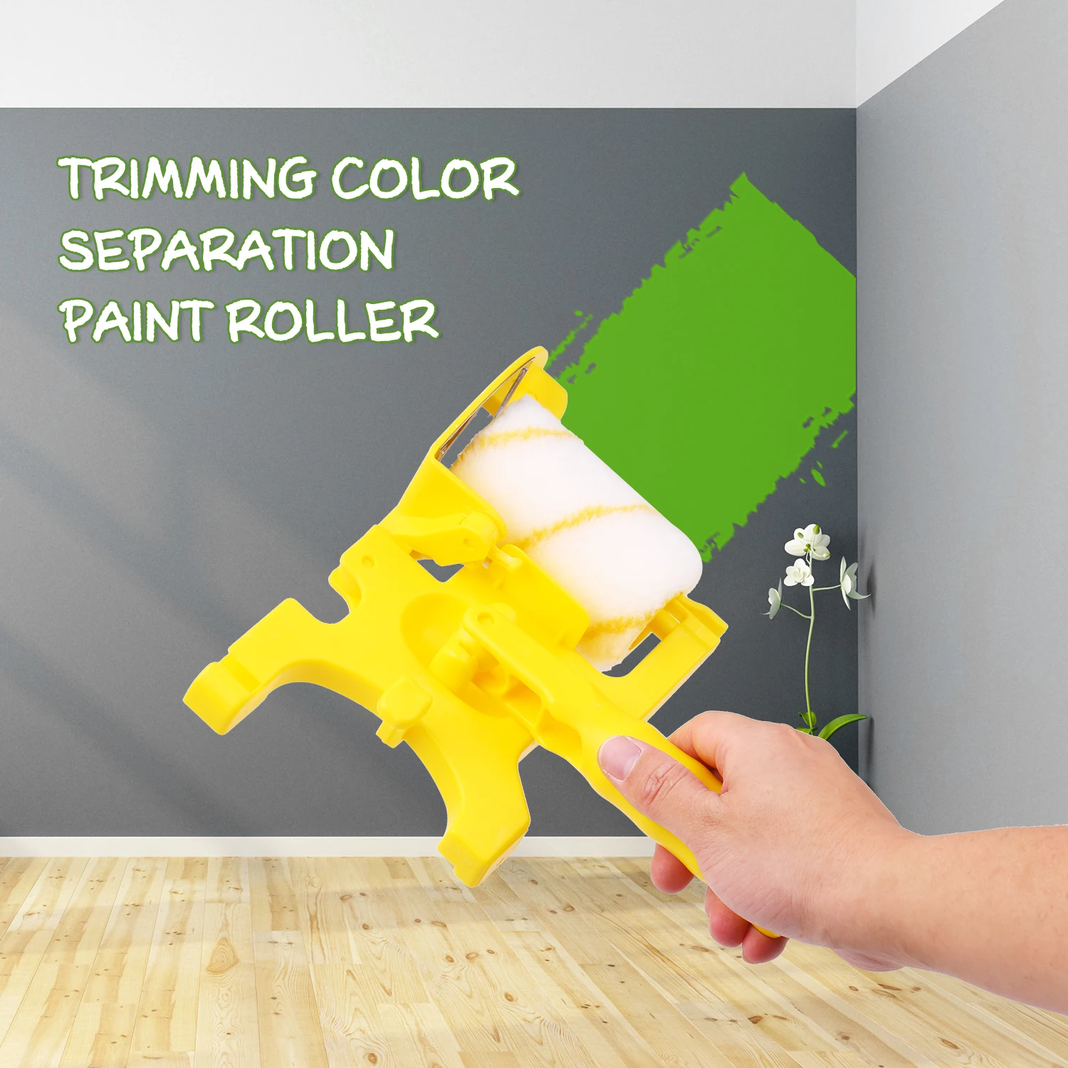 

Ролик для раскраски стен, инструмент для обрезки стен, цветовой цвет, набор кистей для домашнего ремонта и покраски, инструменты для раскрас...