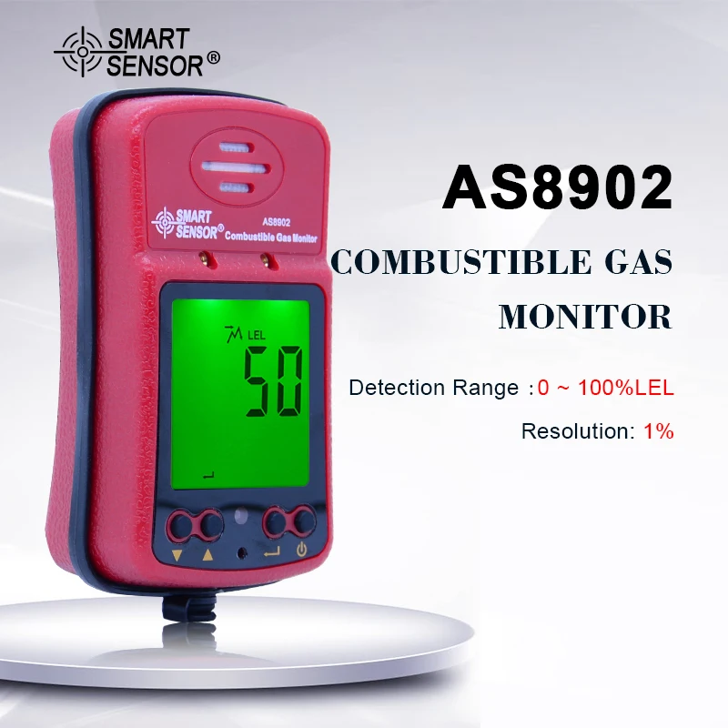AS8902 детектор горючих газов утечки легковоспламеняющихся и токсичных анализатор