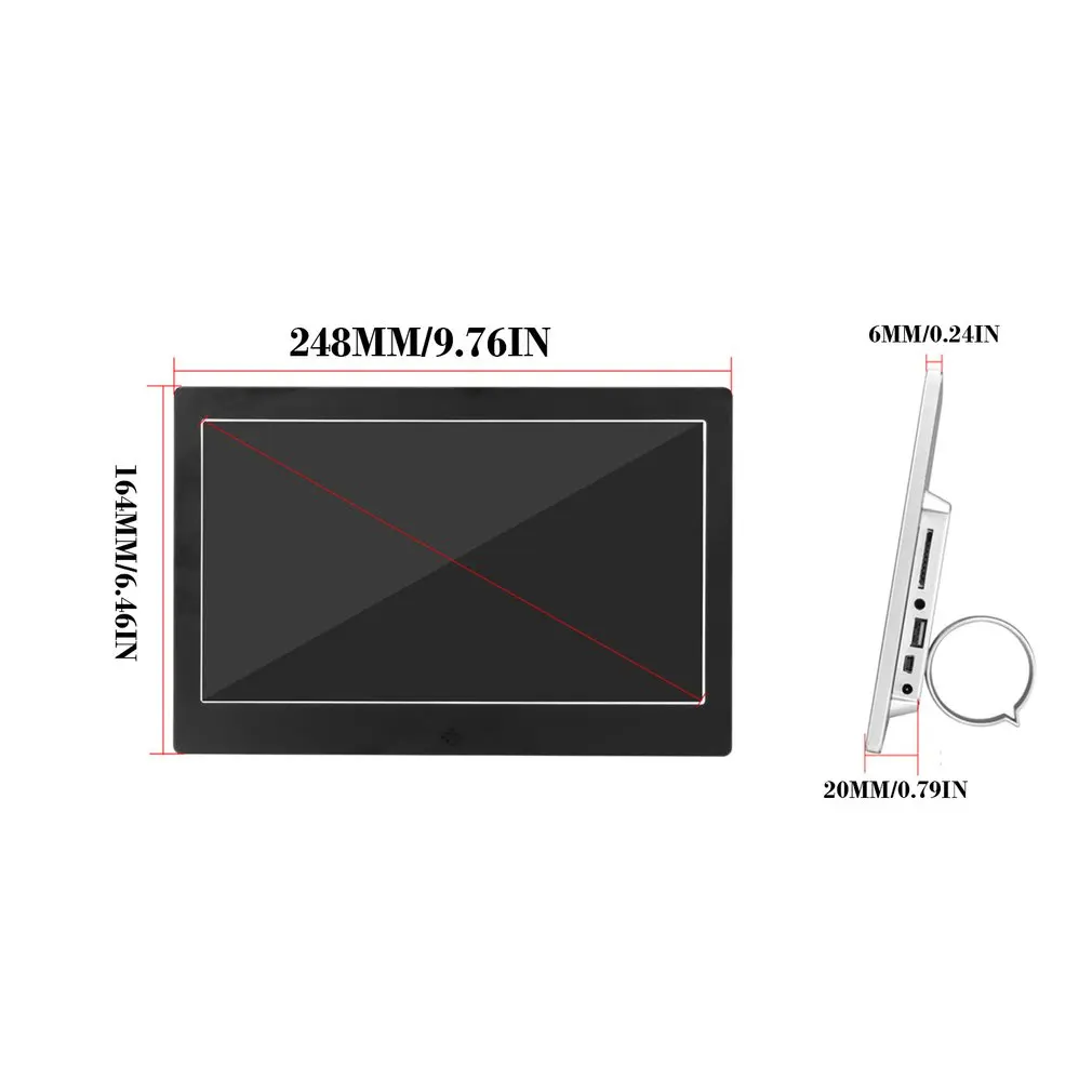 10 дюймов Экран светодиодный Подсветка HD Цифровая фоторамка электронный альбом