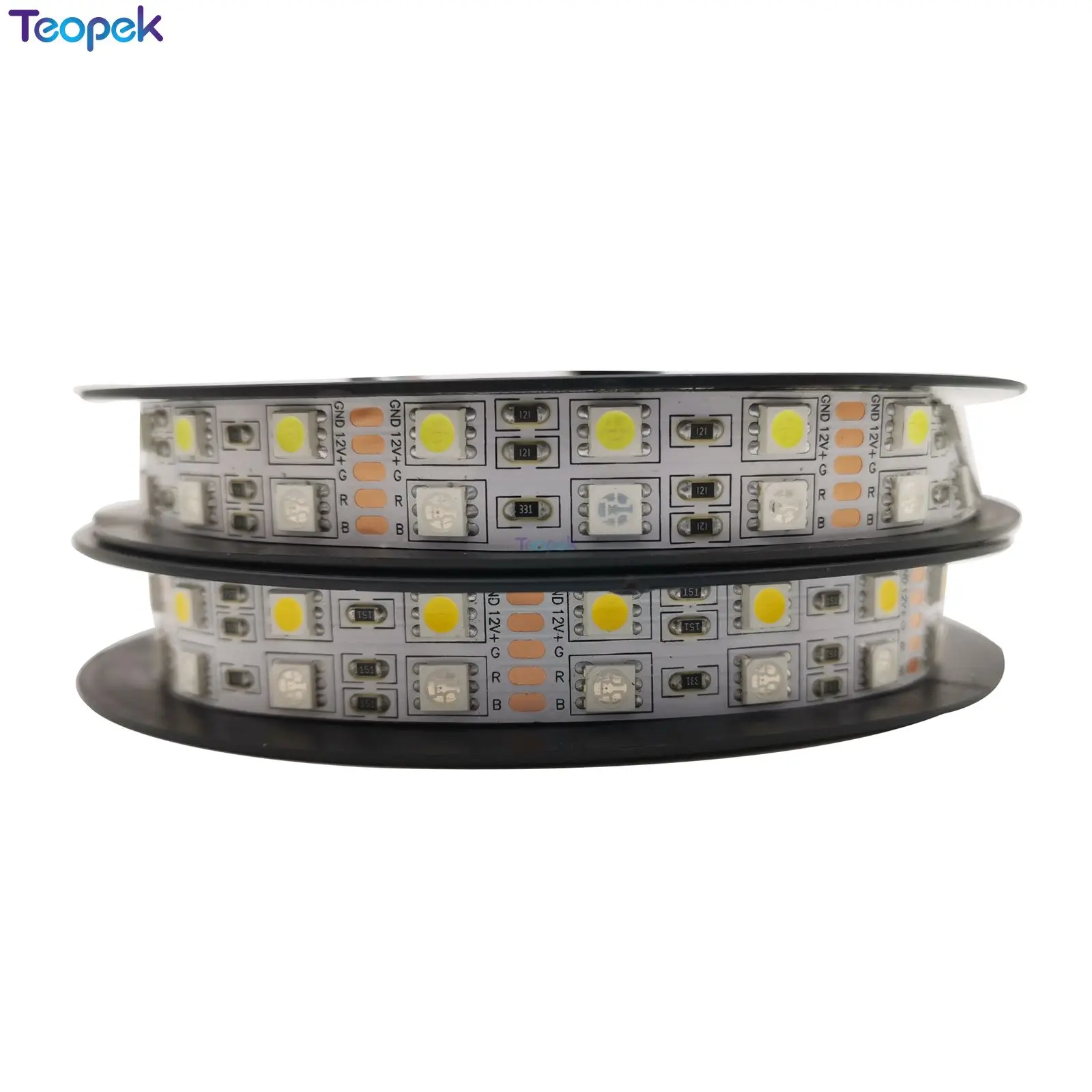 5 м Двухрядные 5050SMD RGBW(RGB+ белый) или RGBWW(RGB+ теплый белый) гибкий светодиодный полоски DC12V 5 м/рулон 120 светодиодный/М 600 светодиодный s