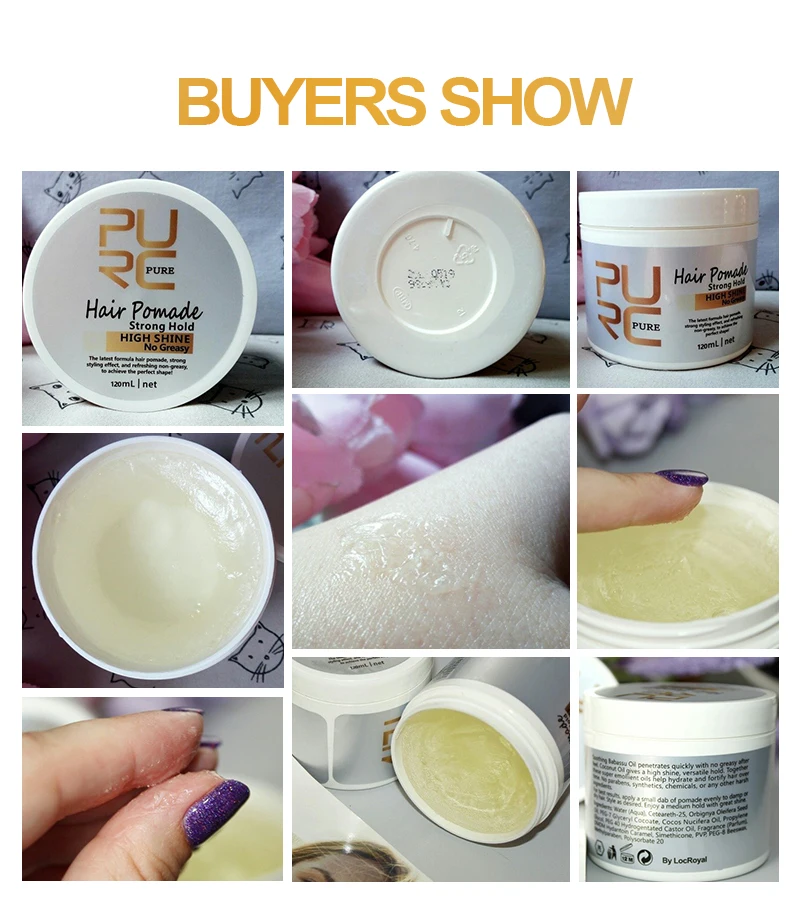 

New arrival PURC Hair Pomade Strong style restoring Pomade Hair wax hair oil wax mud For Hair Styling 120ml