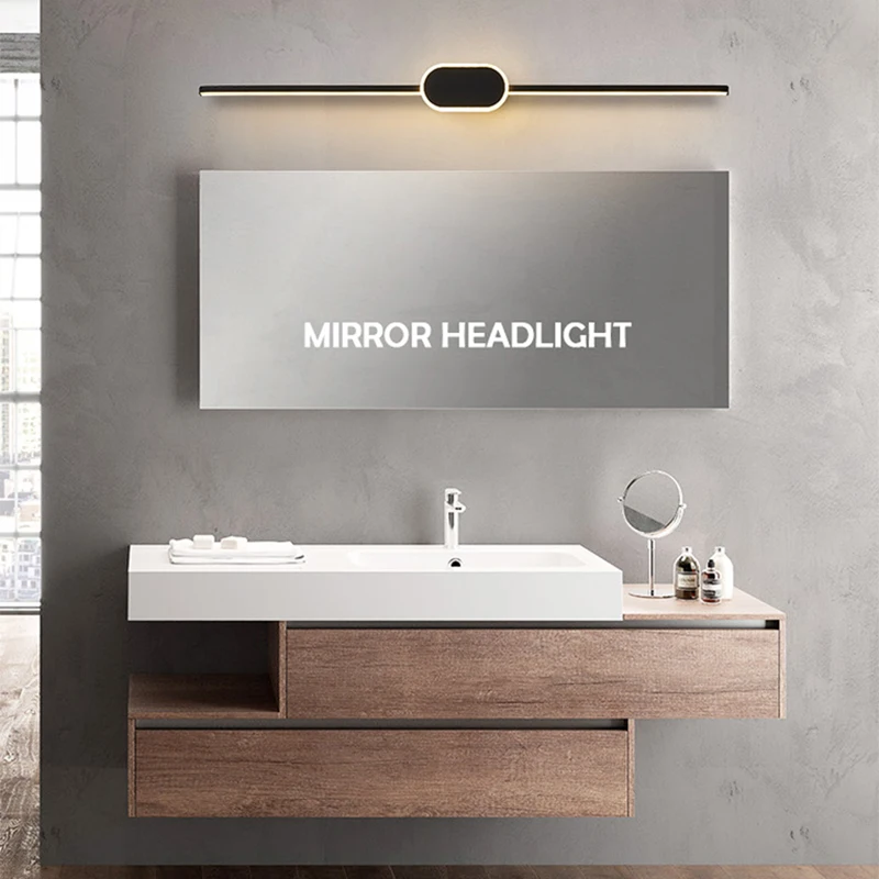 

Black/White finished Modern LED Mirror Lights 0.4M~0.8M wall lamp Bathroom washroom mirror wall sconce lamp fixtures