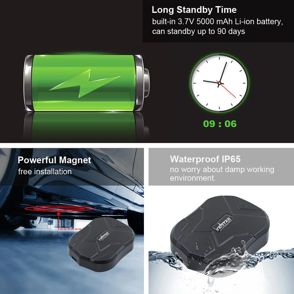 GPS-трекер TKSTAR TK905-4G 5000 мА ч TK905B 10000 |