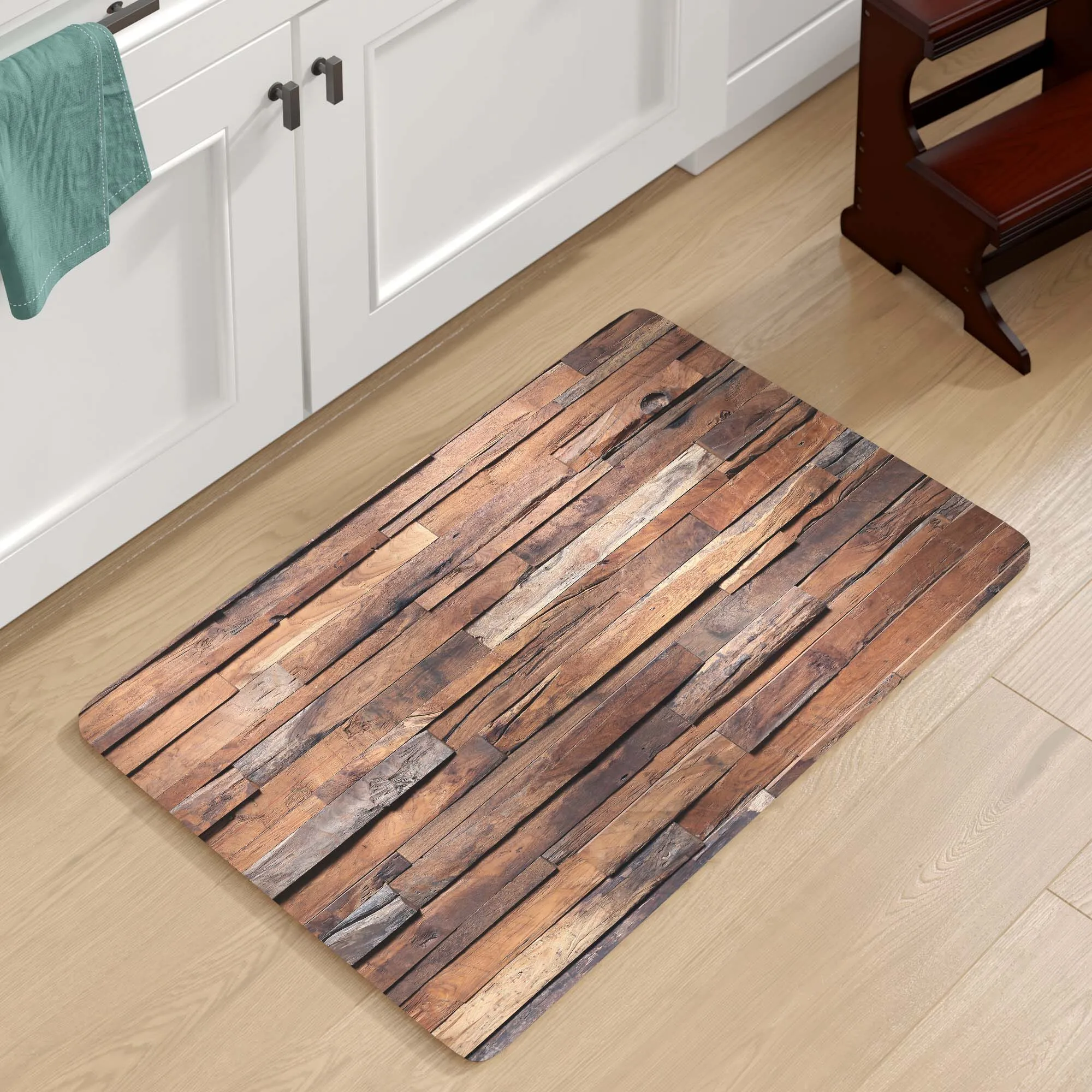 

Wood Grain Home Kitchen Carpet Mat Door Entrance Floor Mat Boho Kitchen Rug For Living Room Anti-Slip Kitchen Rug Hallway Carpet