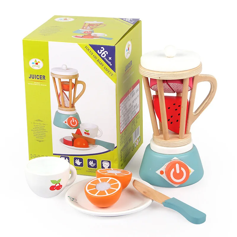 

Children Montessori toys Pretend play toy role play kitchen play set interaction utensils play set juicer for kids Korean style