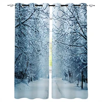 forest birch trees snow curtains for living room modern window curtains for bedroom curtains drapes blinds