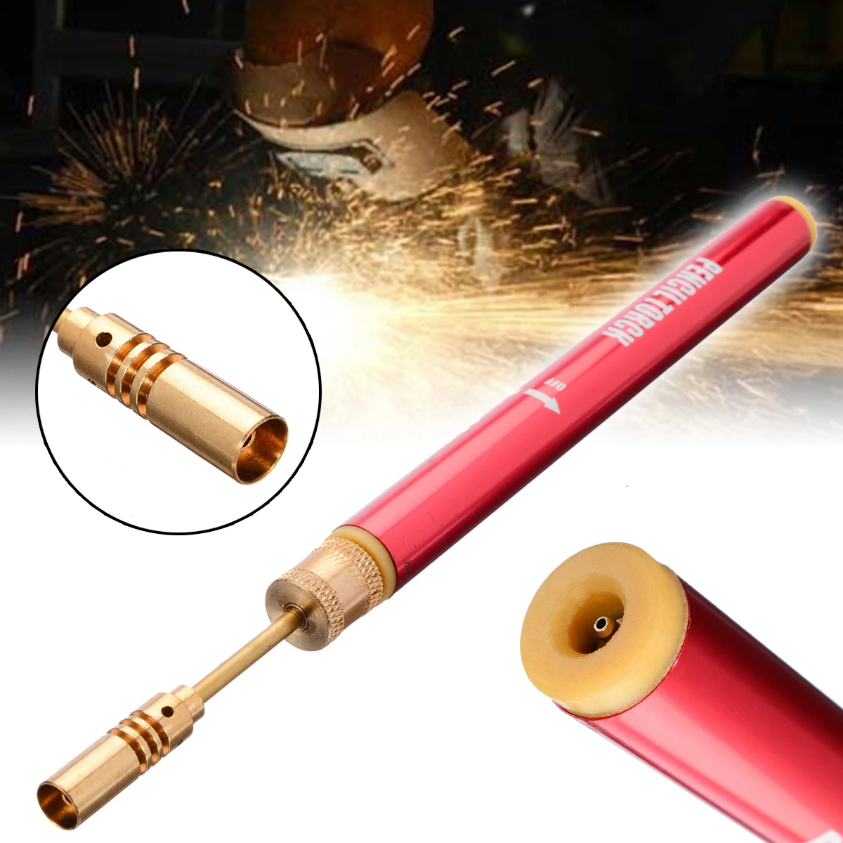

Mini Soldering Pen Portable Welding Torch Gun Gas Blow Tool Iron Cordless Welding Pen Burner for Melting/Hot Cutting Tools