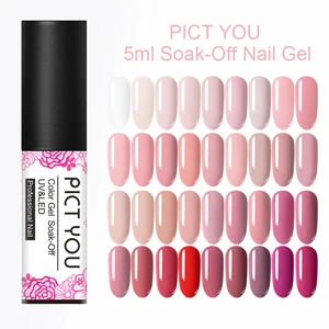Палитра цветных лаков PICT YOU, 5 мл, полуперманентный УФ-Гель-лак для дизайна ногтей с верхним покрытием