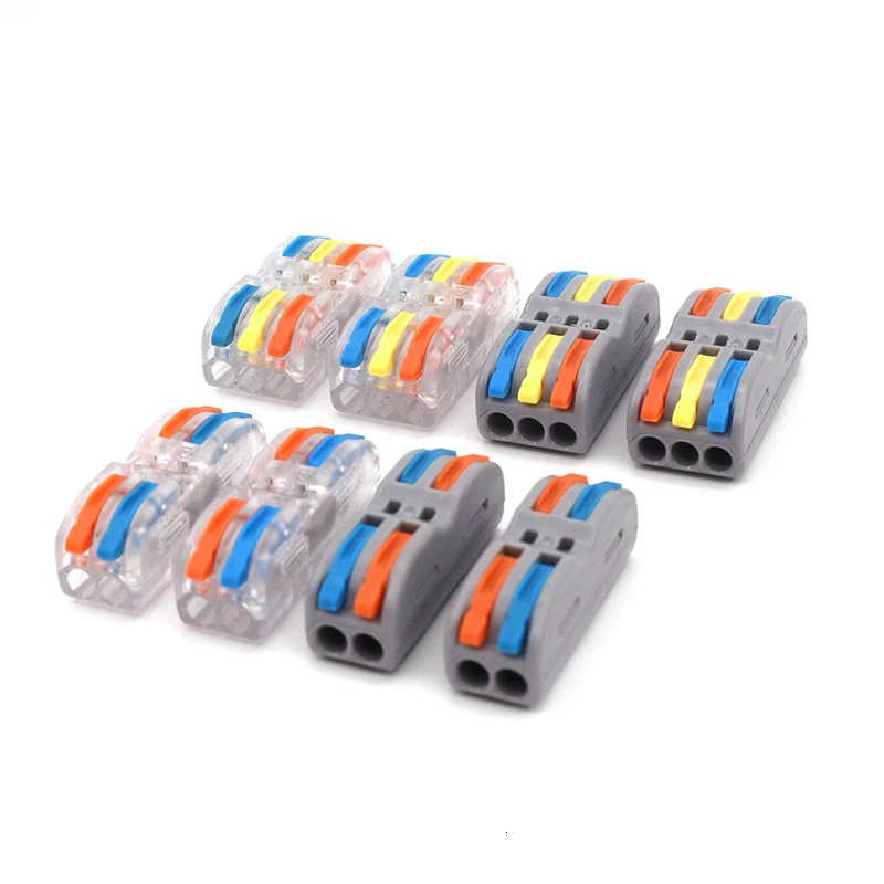 

Wire Connector Color 222-412 413 223 Mini Fast Universal Compact Conectors Wiring Conductor Push-in Terminal Block LED Conector