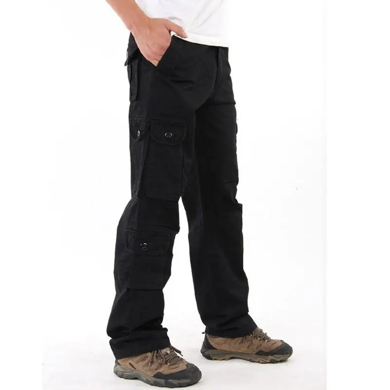 Jeans Jeans Men Men's Tactical Jeans for Men Pantalon Salopette Plus Size Full-Length Multi-Pockets Men's Motorcycle Pants