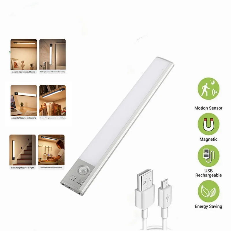

Led Night Light Smart Human Body Infrared Induction Light Sensor punch-free Magnetic Installation for Home Bedside aisle Wardrob