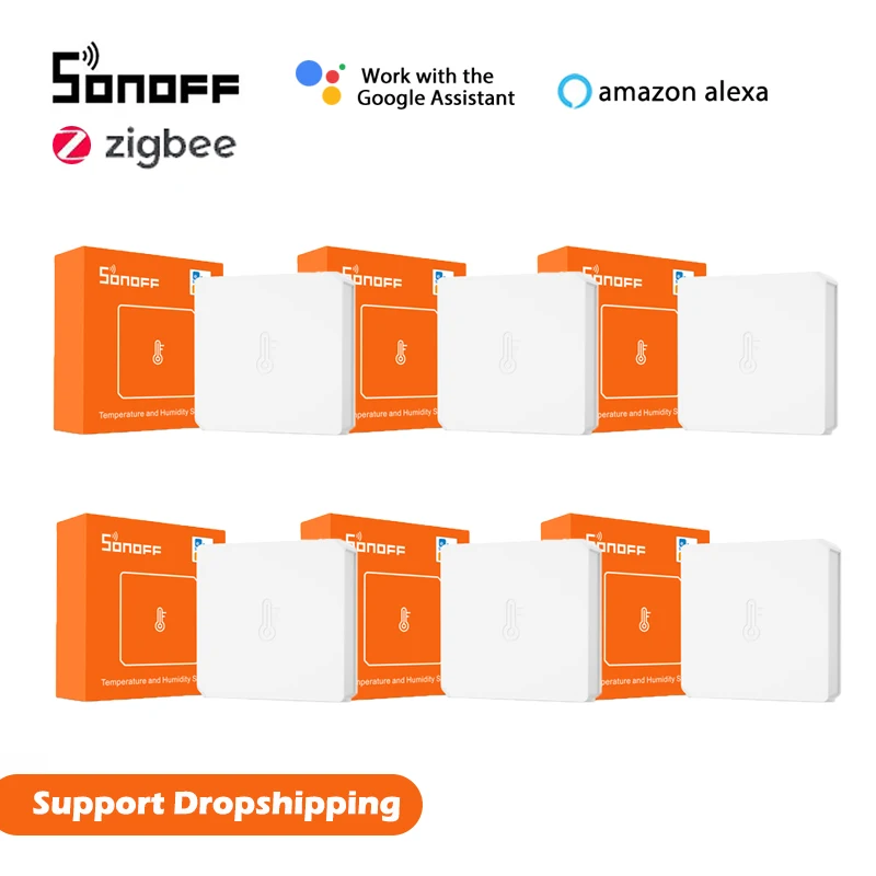 

SONOFF SNZB-02 Zigbee Temperature And Humidity Sensor Smart Real-time Sync Via eWeLink for ZBBridge Work With Alexa Google Home