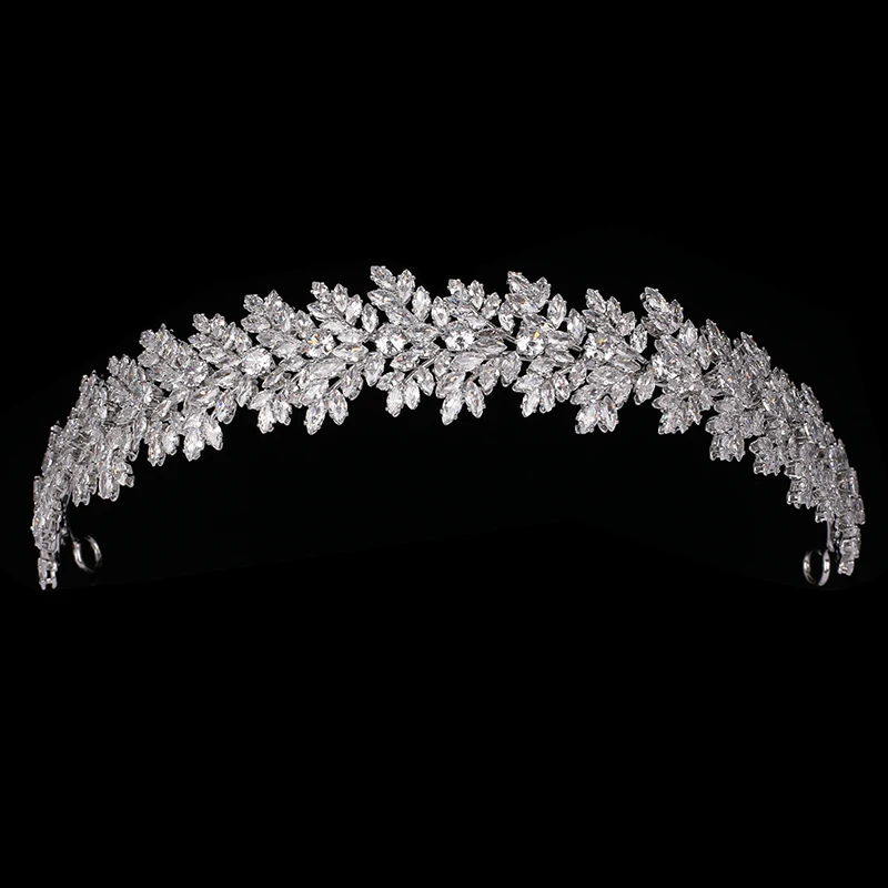 

Tiaras And Crown HADIYANA Vintage Classic Women Bridal Party Wedding Hair Accessories Hair Jewelry Zircon BC6174 Haar Zubehör