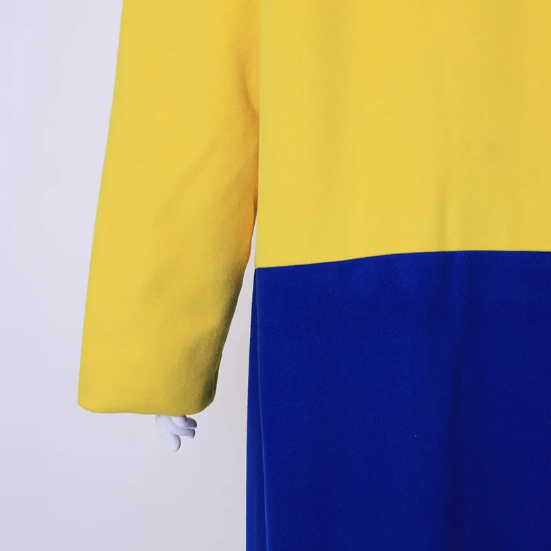 

Fashion Geometric Color Printed Long Jacket Female 2020 Spring Autumn Casual Dating Thin Color Matching Plus Size Women's Coat