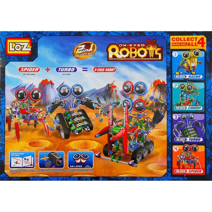 Конструктор-робот Турбо работает от батареек 362 детали | Игрушки и хобби