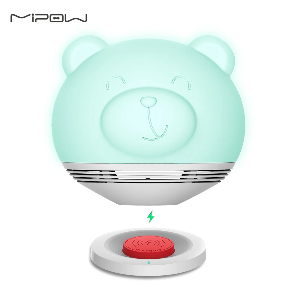 Mipow ночник с bluetooth динамиком беспроводная Настольная лампа зарядкой для спальни