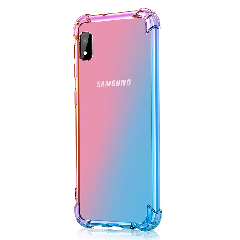 Чехол для телефона Samsung A10 ТПУ чехол 360 Защита 4 угла воздушная подушка градиентный