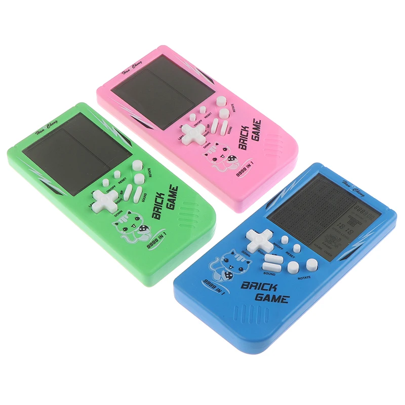 Классический Ручной игровой автомат с большим экраном игра Tetris Brick Детская