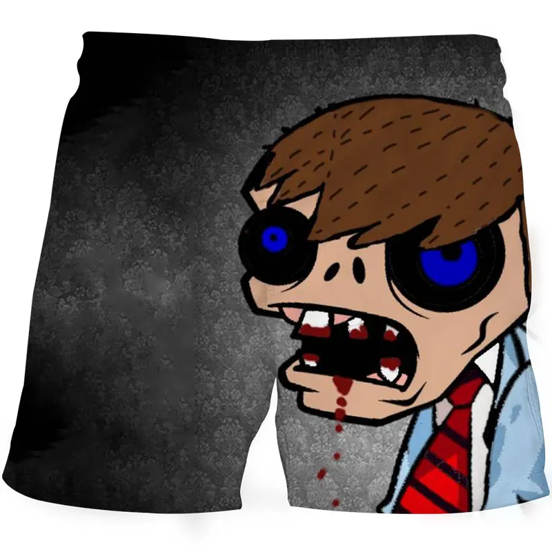 

Anime Plant Game 3D Zombie War Print Shorts Children's Casual Cartoon Beach Pants Unisex Polyester Swim Shorts 4-14T