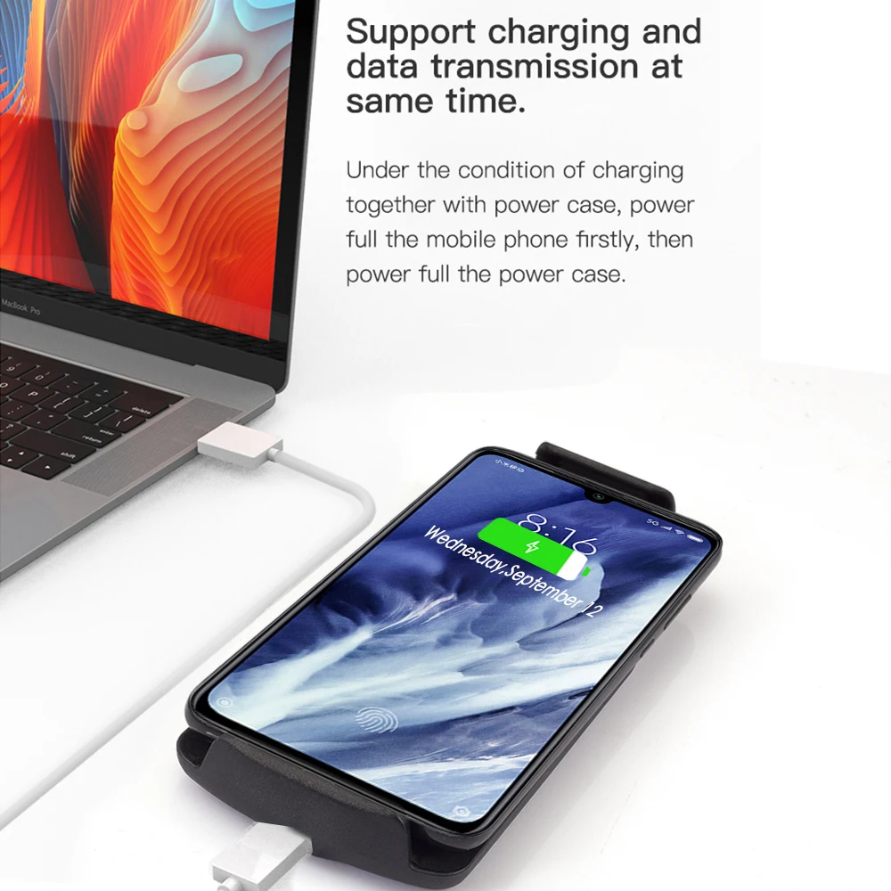 Чехол для Xiaomi Mi CC9 Pro, аккумулятор 5000 мА/ч, Внешнее зарядное устройство, внешний аккумулятор, защитный чехол для Xiaomi Mi Note 10