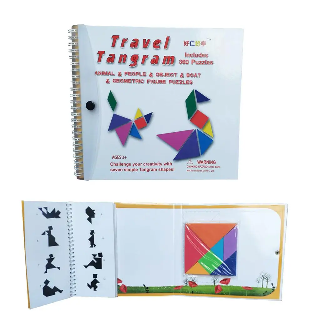 Tangram Игра Головоломка путешествия игры головоломки с решением вопросы красочная