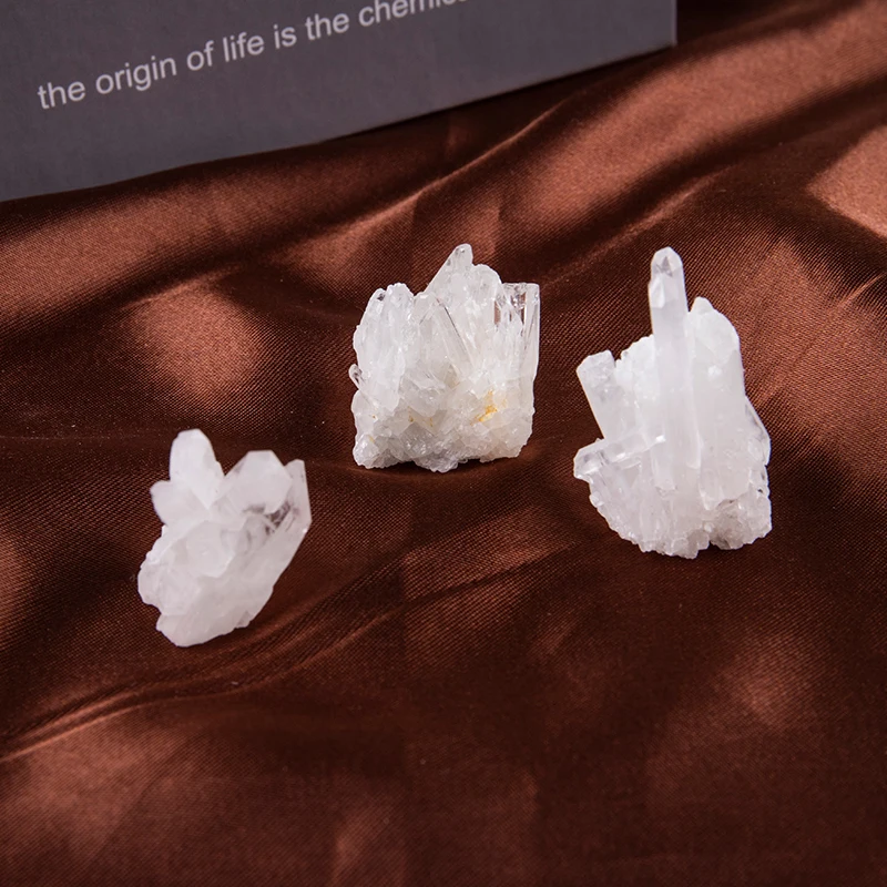 Natural Clear White Quartz Crystal Cluster Geode Energy Healing Gemstones Raw Minerales Specimen Home Decor