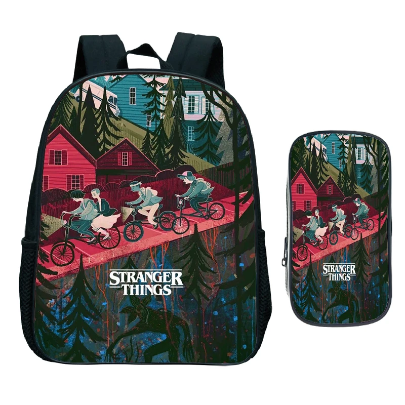 Новинка модный детский комплект из сериала очень странные школьная сумка милый