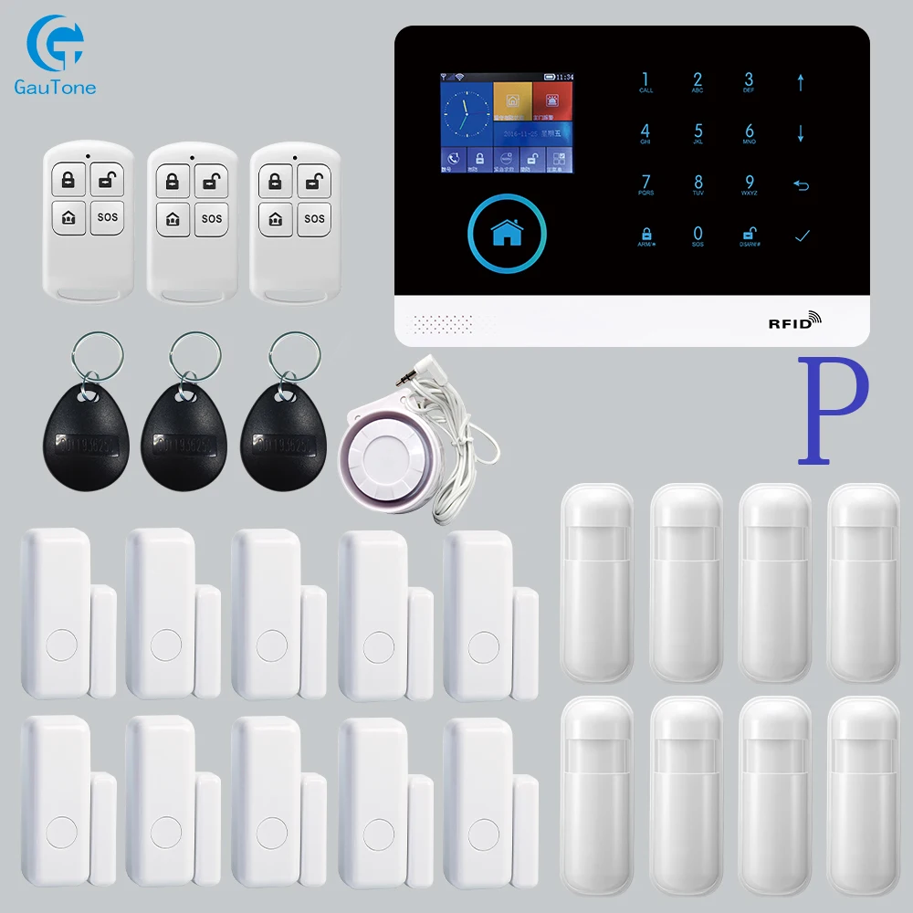 GT-018-PG-103-2G-P GT APP пульт дистанционного управления Аварийная панель переключаемая 8 языков беспроводная домашняя безопасность wifi GSM GPRS сигнализация Система RFID карта снятие с охраны - Цвет: GT-018-PG-103-2G-P