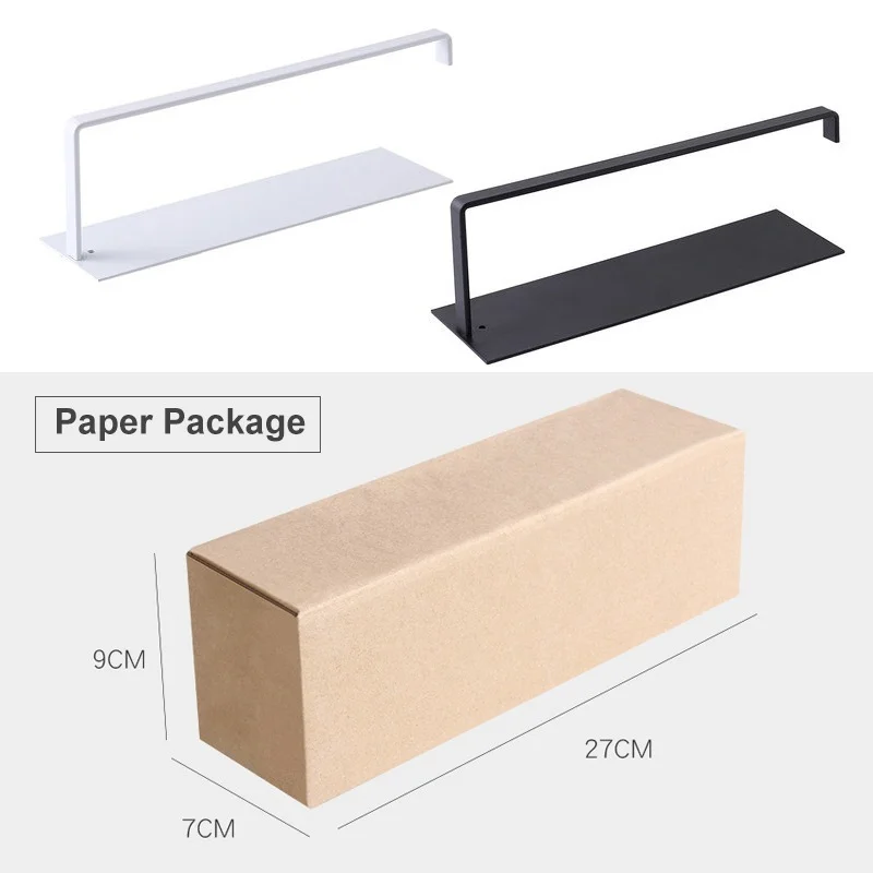 

Kitchen Perforation-Free Self-Adhesive Roll Paper Holder Toilet Paper Holder Cling Film Storage Rack Wall Mount Shelf Rack