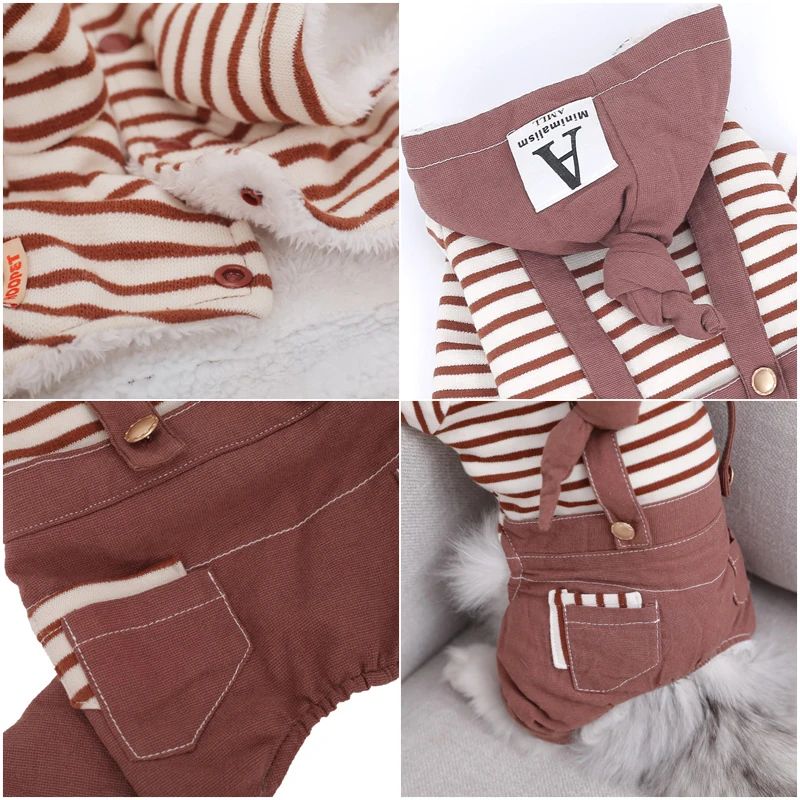 HOOPET Теплая зимняя одежда для кошек бульдогов пальто большой размер четыре фута