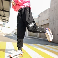 girls letter overalls spring 2021 new teens casual trousers sports pants childrens autumn outer wear loose pocket student pants