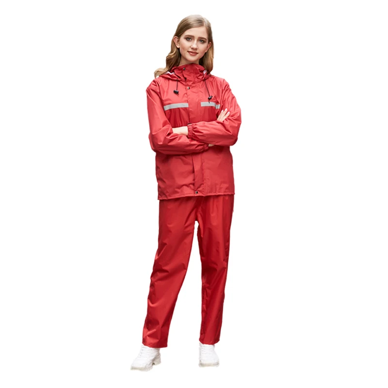 

Fashion Waterproof Raincoat Women with Hood Motorbike Climbing Adult Raincoat Outdoor Hiking Ropa De Lluvia Rain Gear DH50YY