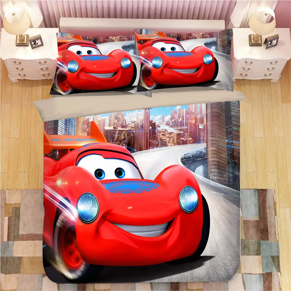 Disney Bedding 7 3D Постельные принадлежности двойной размер одеяло пододеяльники набор Дисней Mc queen принт автомобиля постельное белье королева покрывала дети детская спальня 3 шт. Лидер продаж - Цвет: Disney Bedding 7