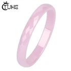 Кольцо женское керамическое, 3 мм, светло-розовое, черное, белое