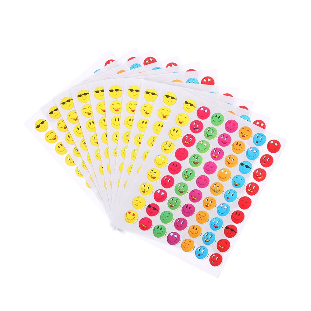 10 шт. мотивационные наклейки для вознаграждения с улыбающимся лицом детей