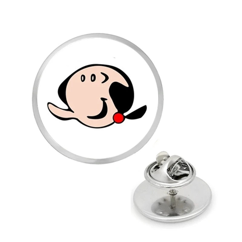 Модные броши Popeye моряк аниме мультфильм ювелирные изделия стекло кабошон