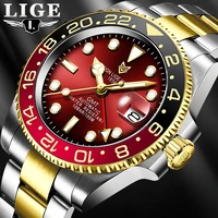 2020 new lige sapphire watches for men luxury brand ceramic bezel gmt automatic watch 100m waterproof sport mechanical men watch